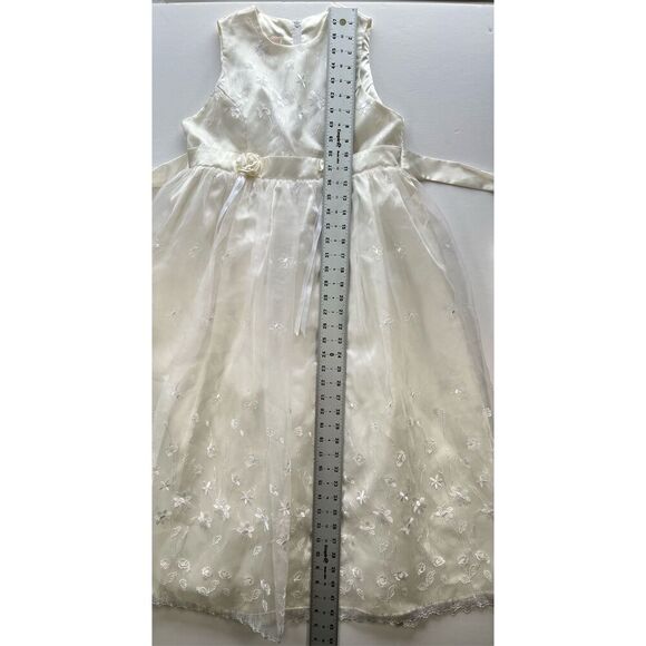 VTG Jessica McClintock Millenium 2000 Flower Girl Communion Dress Ivory Size 16 - Picture 9 of 9
